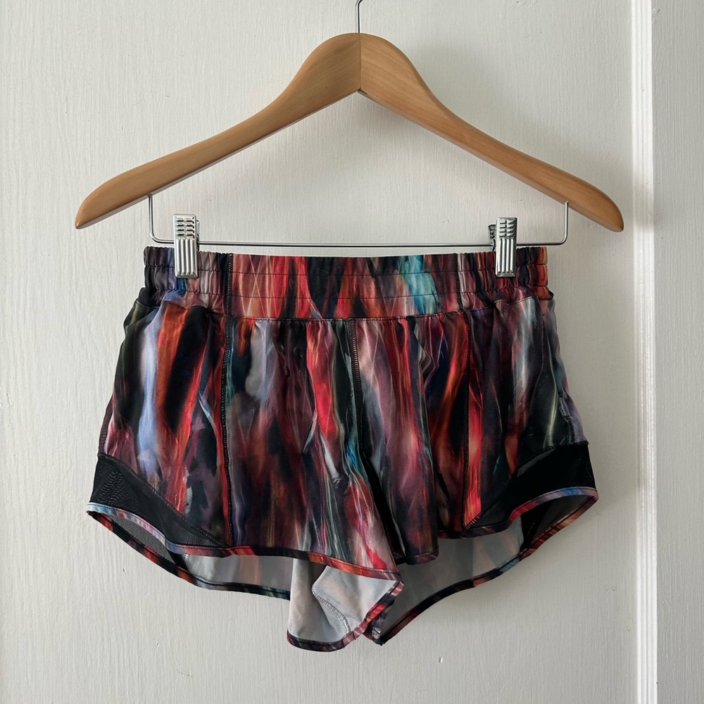 Lululemon Athletica Red and Black Athletic Shorts